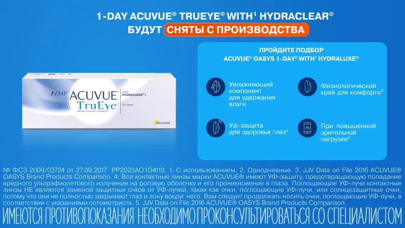 1 DAY ACUVUE TruEye (30 линз)