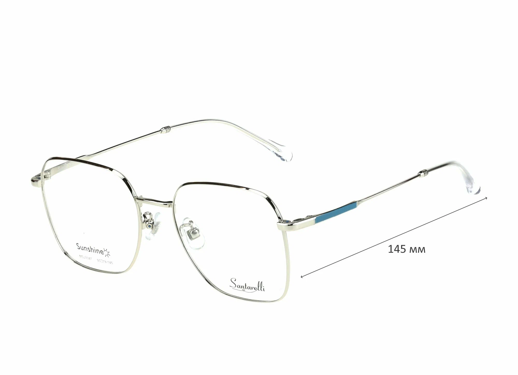Готовые очки для зрения с насадкой и футляром на магните SANTARELLI мод. 3347 Цвет 20 с линзами ECOPLUS 1.56 HMC -2.75 РЦ 66-68
