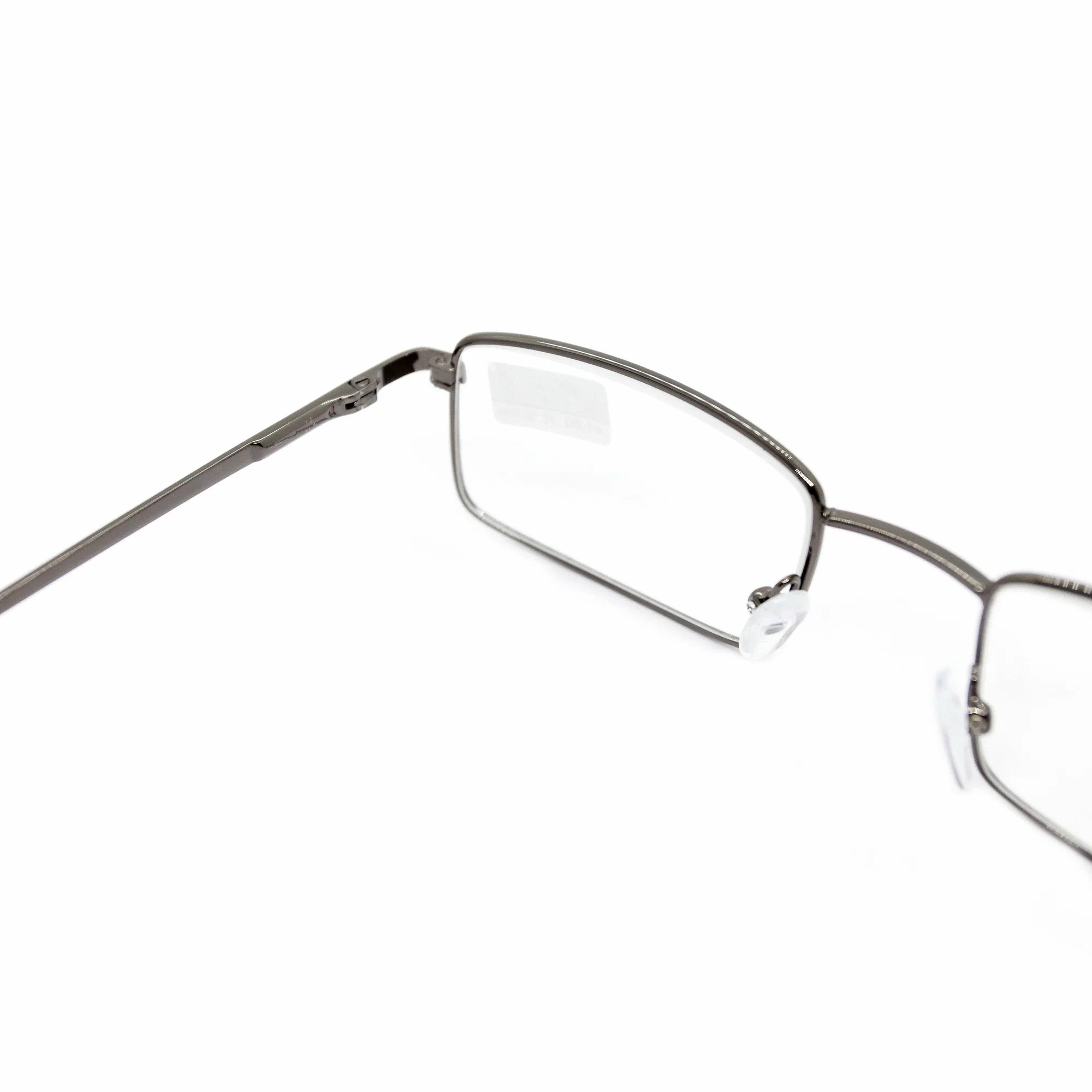 Готовые очки металл со стеклом (+0.75) с футляром, мост 6603 M2, линза стекло, цвет серый, РЦ 62-64