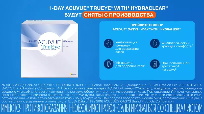 1 DAY ACUVUE TruEye (180 линз)