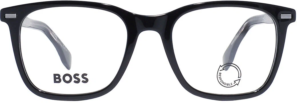 Мужская оправа для очков Hugo Boss BOSS 1369 807, цвет: черный, прямоугольные, пластик