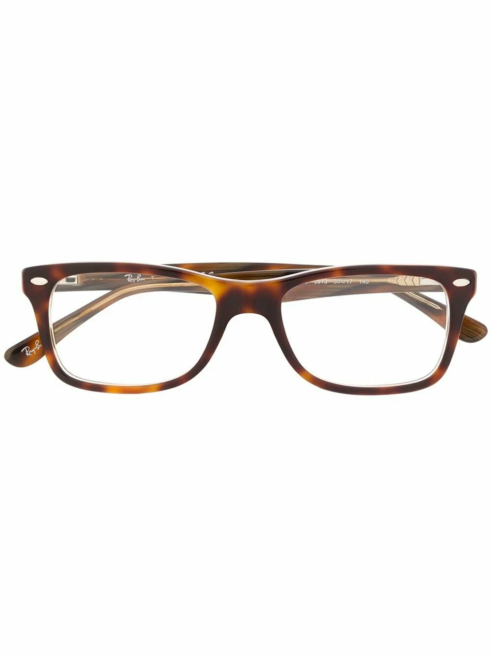 Ray-Ban - очки черепахового цвета в квадратной оправе - Унисекс - 53 - Коричневый