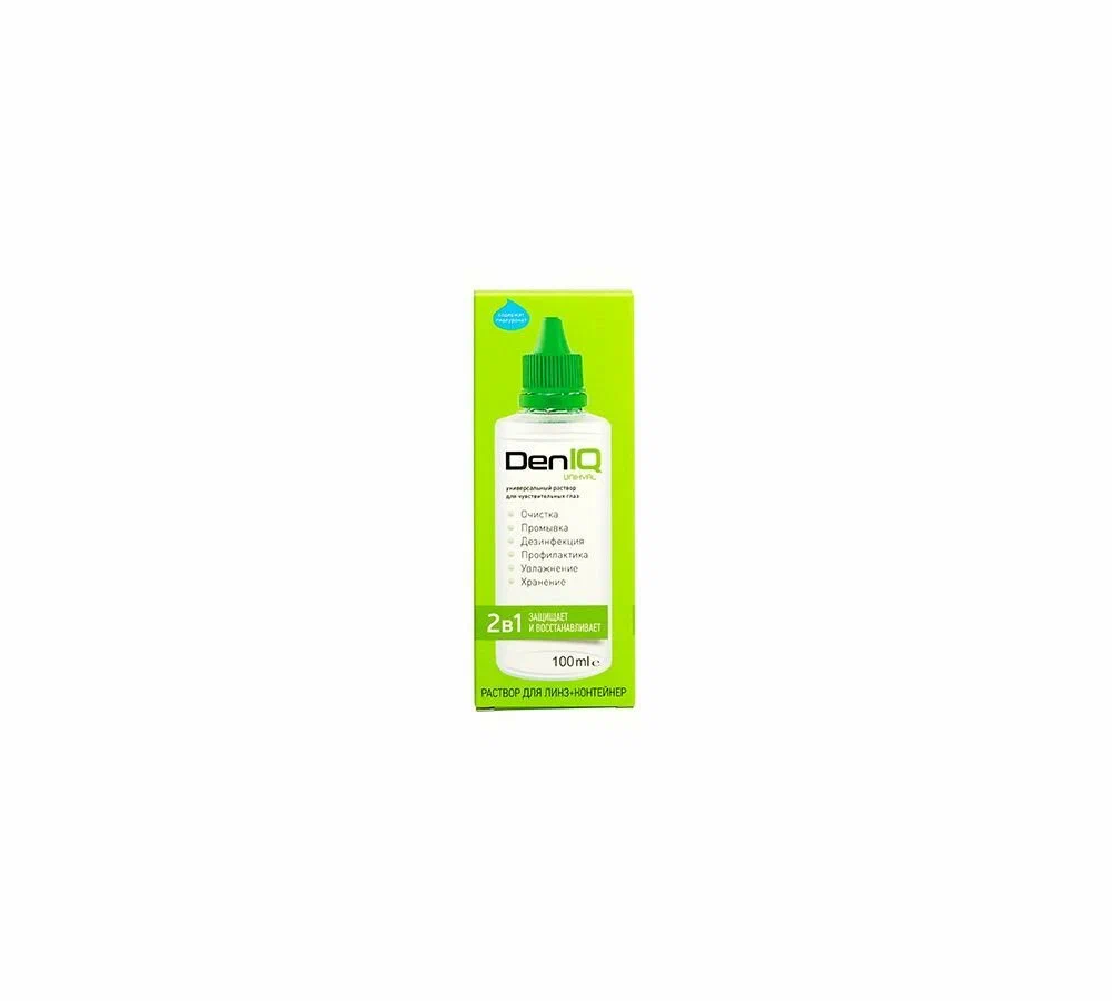 Раствор для ухода за контактными линзами DenIQ UNIHYAL (100ml)
