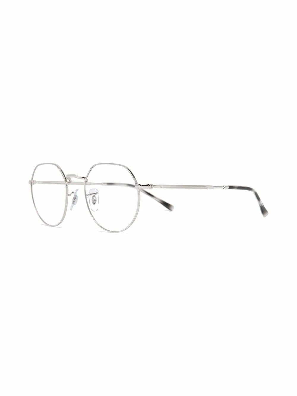 Ray-Ban - очки в круглой оправе с прозрачными линзами - Унисекс - 51 - Серебряный