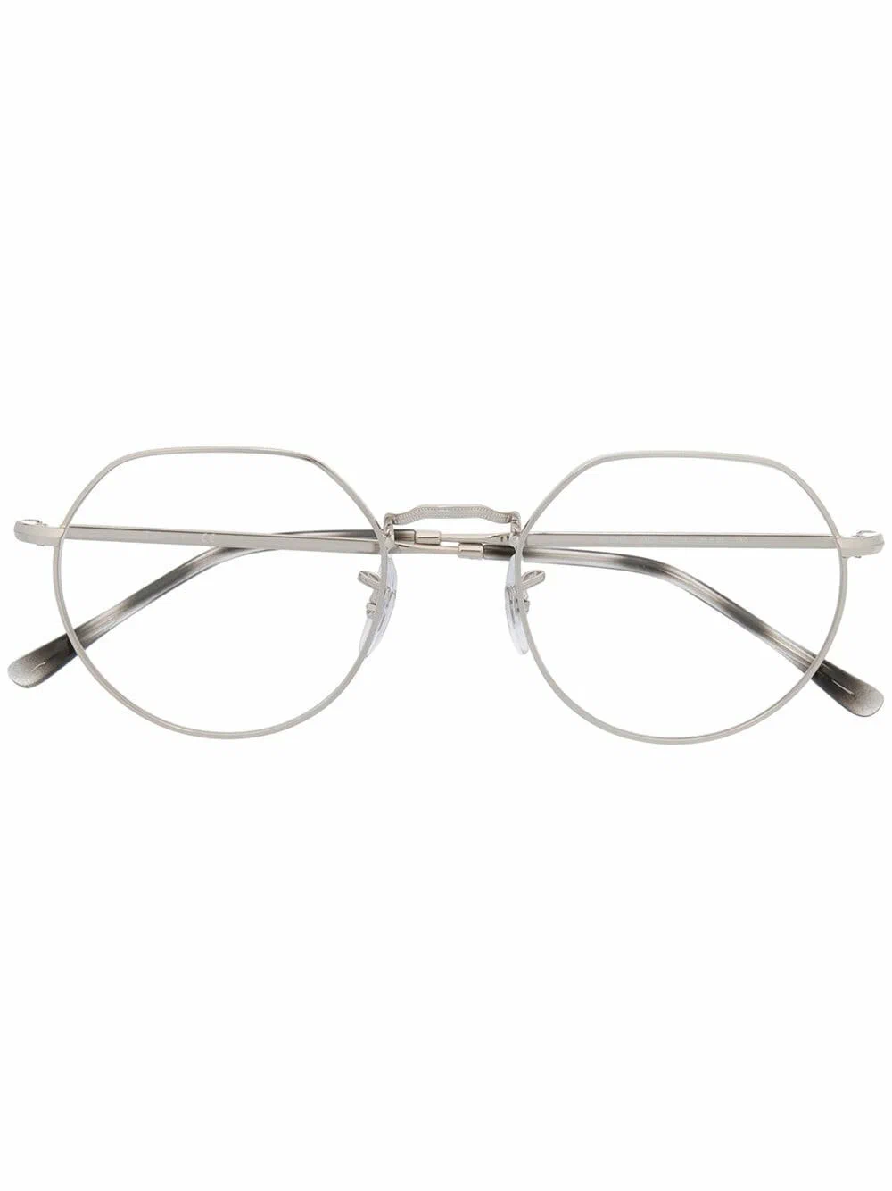 Ray-Ban - очки в круглой оправе с прозрачными линзами - Унисекс - 51 - Серебряный
