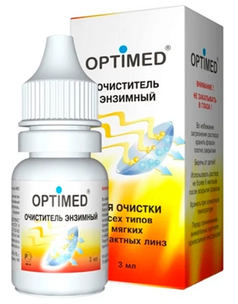 OPTIMED enzyme, 3 мл (Без контейнера), Оптимед Энзимный очиститель для контактных линз