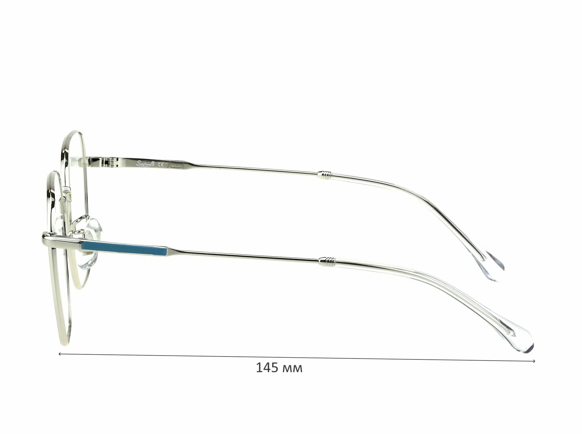 Готовые очки для зрения с насадкой и футляром на магните SANTARELLI мод. 3347 Цвет 20 с линзами ECOPLUS 1.56 HMC -2.75 РЦ 66-68