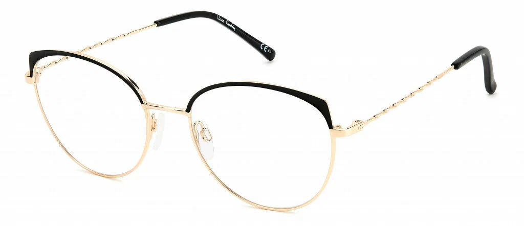 Женская оправа для очков Pierre Cardin P.C. 8880 I46, цвет: черный, кошачий глаз, металл