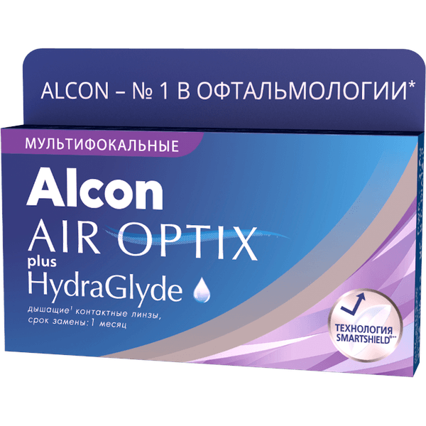 AIR OPTIX  PLUS HYDRAGLYDE MULTIFOCAL (3 ШТ)